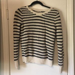 Blue and white knit sweater from gap